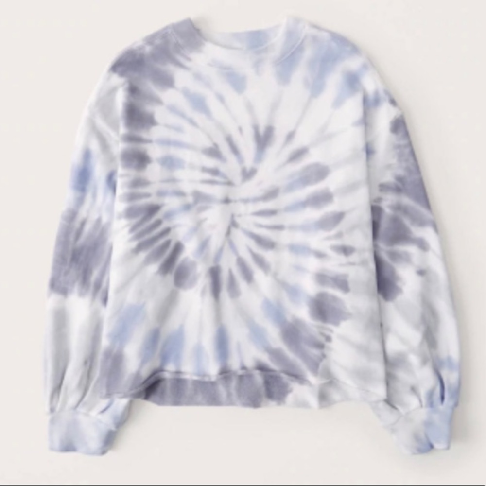 Abercrombie Tie Dye Cut off Crew Sweatshirt